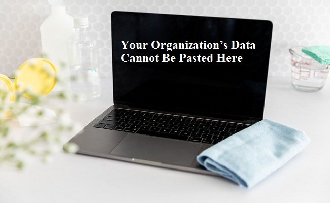 your organization's data cannot be pasted here.